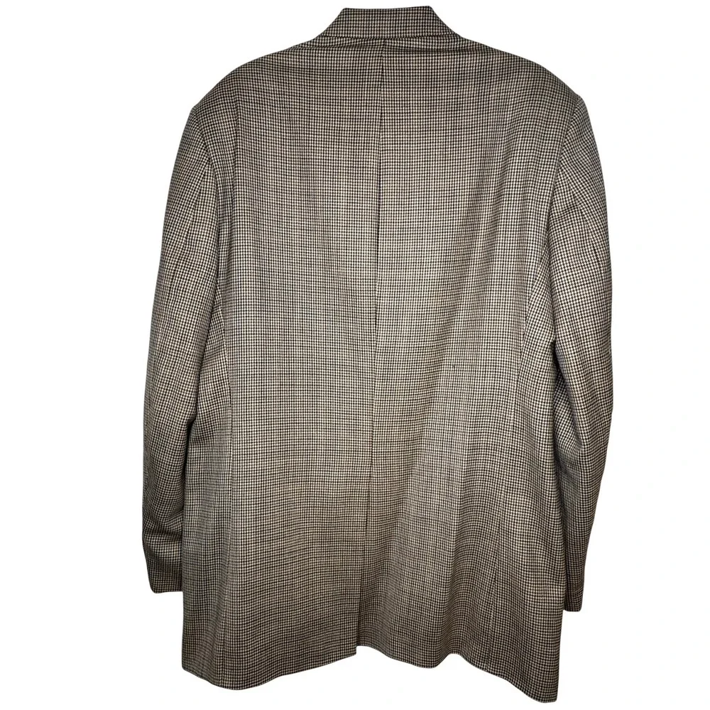 Lauren Ralph‎ Lauren Brown Blazer Sport Coat Mens 42XL Wool Houndstooth VTG 1998